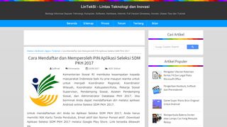 
                            7. Cara Mendaftar dan Memperoleh PIN Aplikasi Seleksi SDM PKH 2017 ...