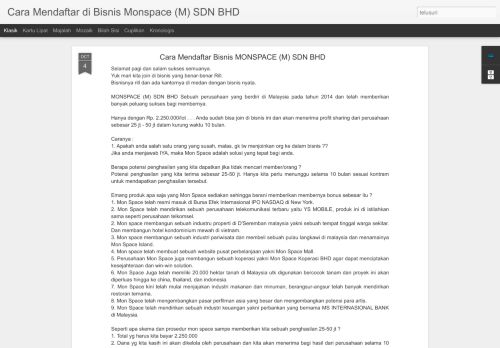 
                            11. Cara Mendaftar di Bisnis Monspace (M) SDN BHD