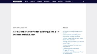 
                            7. Cara Mendaftar Internet Banking Bank BTN Terbaru Melalui ATM