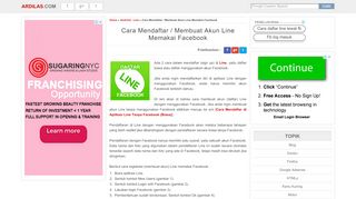 
                            8. Cara Mendaftar / Membuat Akun Line Memakai Facebook - Ardilas.com