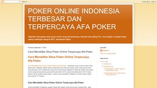 
                            12. Cara Mendaftar Situs Poker Online Terpercaya Afa Poker