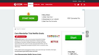 
                            5. Cara Mendaftar Trial Netflix Gratis - CCM