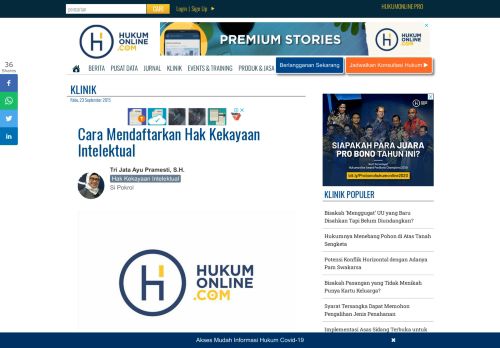 
                            13. Cara Mendaftarkan Hak Kekayaan Intelektual - hukumonline.com