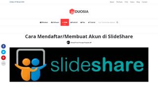 
                            3. Cara Mendaftar/Membuat Akun di SlideShare - Duosia