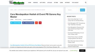 
                            2. Cara Mendapatkan Hadiah di Event PB Garena Key Master | Cara ...