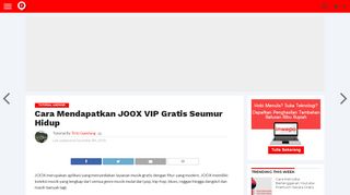 
                            5. Cara Mendapatkan JOOX VIP Gratis Seumur Hidup – Inwepo