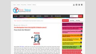 
                            5. Cara Mendapatkan Pulsa Gratis Rp5000 di Website uzone.id | Titik ...