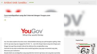 
                            3. Cara mendapatkan uang dari internet dengan Yougov.com - Artikel ...