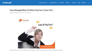 
                            1. Cara Mengaktifkan ID Mitra PayTren ( Dulu VSI ) - aplikasi PayTren