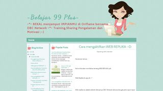 
                            10. Cara mengaktifkan WEB REPLIKA :-D | ~Belajar 99 Plus~