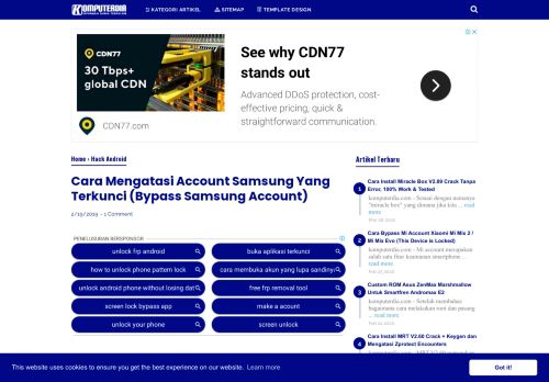 
                            5. Cara Mengatasi Account Samsung Yang Terkunci (Bypass Samsung ...