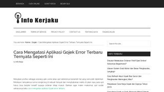 
                            6. Cara Mengatasi Aplikasi Gojek Error Terbaru Ternyata Seperti Ini -