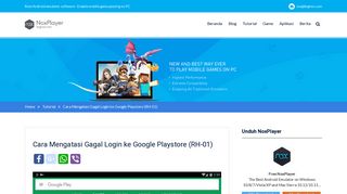 
                            11. Cara Mengatasi Gagal Login ke Google Playstore (RH-01) | NoxPlayer