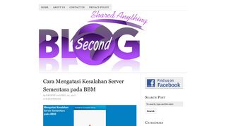 
                            5. Cara Mengatasi Kesalahan Server Sementara pada BBM - Blog Second