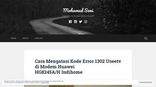 
                            7. Cara Mengatasi Kode Error 1302 Useetv di Modem Huawei HG8245A ...