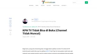 
                            7. Cara Mengatasi KPN TV Tidak Bisa di Buka (Channel Tidak Muncul)