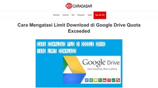 
                            1. Cara Mengatasi Limit Download di Google Drive Quota Exceeded