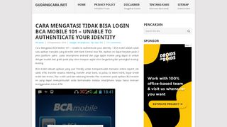 
                            3. Cara Mengatasi Tidak Bisa Login BCA Mobile 101 – Unable to ...