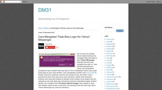 
                            11. Cara Mengatasi Tidak Bisa Login Ke Yahoo! Messenger | DM31
