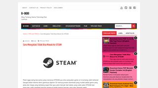 
                            2. Cara Mengatasi Tidak Bisa Masuk Ke STEAM | R-INDO