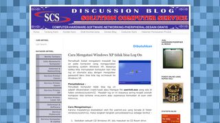 
                            2. Cara Mengatasi Windows XP tidak bisa Log On - Service Komputer ...