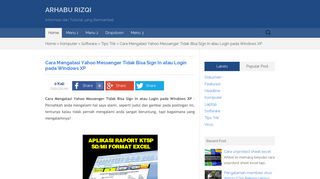 
                            4. Cara Mengatasi Yahoo Messenger Tidak Bisa Sign In atau Login ...