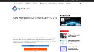 
                            12. Cara Mengecek Kuota Bolt Super 4G LTE | IT-Jurnal.com
