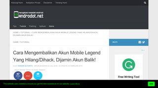 
                            5. Cara Mengembalikan Akun Mobile Legend Yang Hilang/Dihack ...