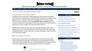 
                            10. Cara Mengetahui Email Blog Kita Sendiri - Belajar Berbagi