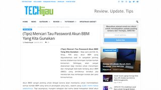 
                            9. Cara Mengetahui Kata Sandi Akun BBM Yang Kita Gunakan | Techijau