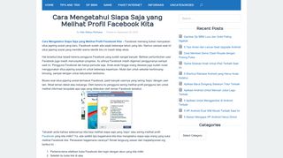 
                            10. Cara Mengetahui Siapa Saja yang Melihat Profil Facebook Kita ...