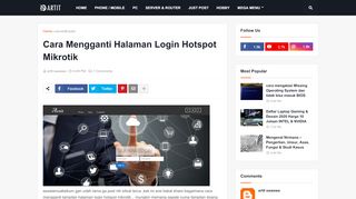 
                            12. Cara Mengganti Halaman Login Hotspot Mikrotik - artit sawawa