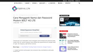 
                            3. Cara Mengganti Nama dan Password Modem BOLT 4G LTE