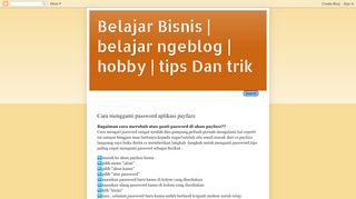 
                            8. Cara mengganti password aplikasi payfazz - Belajar Bisnis | belajar ...