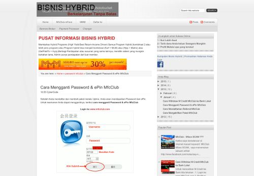 
                            10. Cara Mengganti Password & ePin MfcClub | PUSAT INFORMASI ...