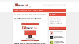 
                            9. Cara mengganti template halaman login Hotspot Mikrotik - Febriyan Net