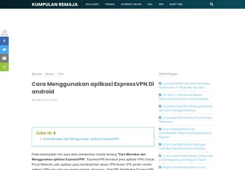 
                            4. Cara Menggunakan aplikasi ExpressVPN Di android - Kumpulan ...