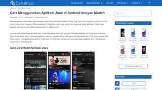 
                            10. Cara Menggunakan Aplikasi Joox di Android dengan Mudah - Carisinyal