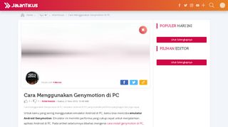 
                            5. Cara Menggunakan Genymotion di PC - JalanTikus.com