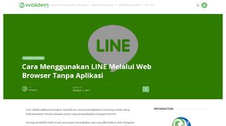 
                            8. Cara Menggunakan LINE Melalui Web Browser Tanpa Aplikasi | Woiden