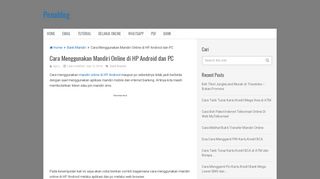 
                            7. Cara Menggunakan Mandiri Online di HP Android dan PC - Penablog