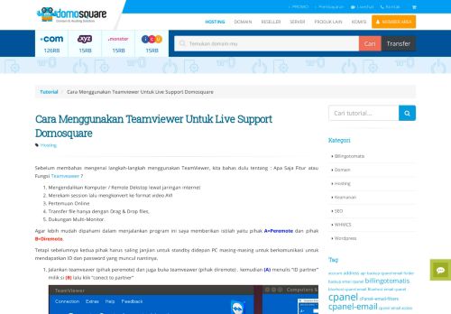 
                            11. Cara Menggunakan Teamviewer Untuk Live Support Domosquare ...