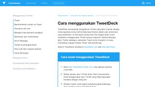 
                            3. Cara menggunakan TweetDeck