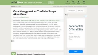 
                            1. Cara Menggunakan YouTube Tanpa Akun Gmail - wikiHow