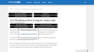 
                            13. Cara Menghapus Akun Instagram Tanpa Login MANTAP!