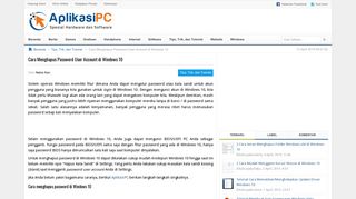 
                            7. Cara Menghapus Password User Account di Windows 10 - AplikasiPC