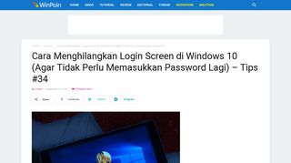 
                            6. Cara Menghilangkan Login Screen di Windows 10 (Agar Tidak Perlu ...