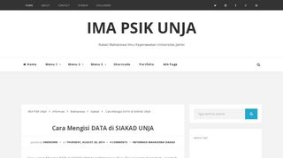 
                            12. Cara Mengisi DATA di SIAKAD UNJA - IMA PSIK UNJA