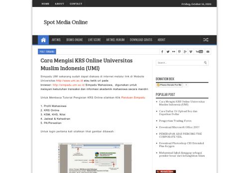 
                            8. Cara Mengisi KRS Online Universitas Muslim Indonesia (UMI)