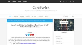
                            10. Cara Mengisi KRS Universitas Islam Negeri Syarif Hidayatullah ...